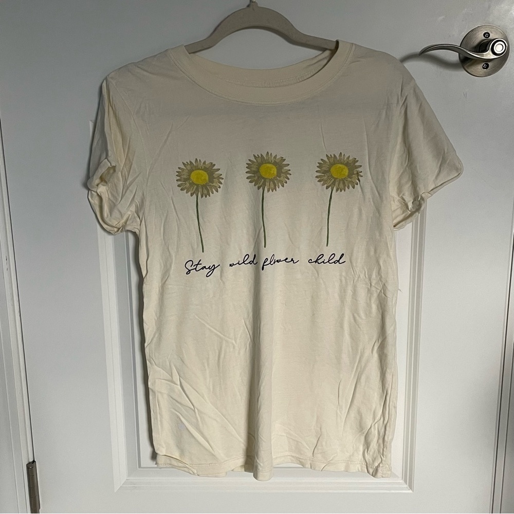New! Recycled Karma Project Karma stay wild flower child Shirt nwot 18595